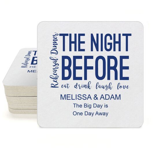 The Night Before Square Coasters